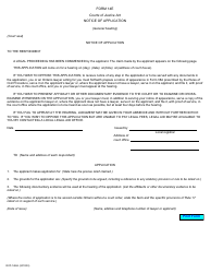 Document preview: Form 14E Notice of Application - Ontario, Canada