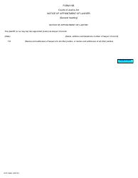 Document preview: Form 15B Notice of Appointment of Lawyer - Ontario, Canada