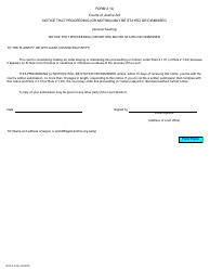 Document preview: Form 2.1A Notice That Proceeding (Or Motion) May Be Stayed or Dismissed - Ontario, Canada
