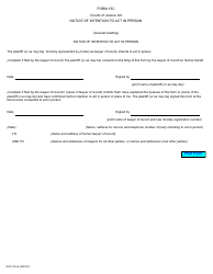 Document preview: Form 15C Notice of Intention to Act in Person - Ontario, Canada