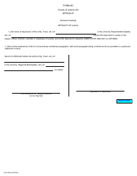 Document preview: Form 4D Affidavit - Ontario, Canada