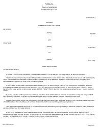 Document preview: Form 29A Third Party Claim - Ontario, Canada