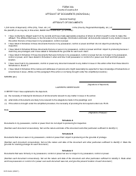 Form 30A Affidavit of Documents (Individual) - Ontario, Canada