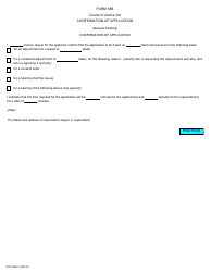 Document preview: Form 38B Confirmation of Application - Ontario, Canada