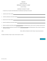 Document preview: Form 51B Response to Request to Admit - Ontario, Canada