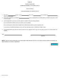 Form 53 &quot;Acknowledgment of Expert's Duty&quot; - Ontario, Canada