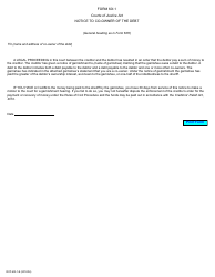 Document preview: Form 60I.1 Notice to Co-owner of the Debt - Ontario, Canada