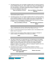 Form 74.7 Notice of an Application for a Certificate of Appointment of Estate Trustee With a Will - Ontario, Canada, Page 2