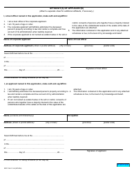 Form 74.21.1 Application for Certificate of Appointment as Succeeding Estate Trustee With a Will Limited to the Assets Referred to in the Will - Ontario, Canada, Page 2