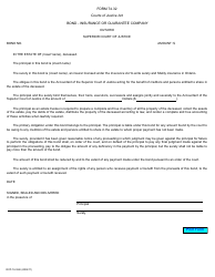 Document preview: Form 74.32 Bond - Insurance or Guarantee Company - Ontario, Canada