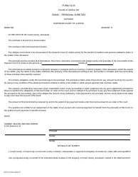 Form 74.33 Bond - Personal Sureties - Ontario, Canada