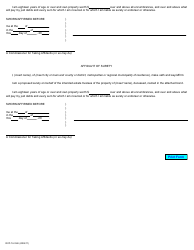 Form 74.33 Bond - Personal Sureties - Ontario, Canada, Page 2