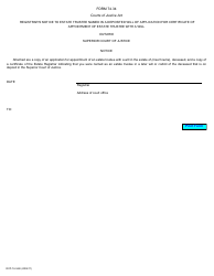 Document preview: Form 74.34 Registrar's Notice to Estate Trustee Named in a Deposited Will of Application for Certificate of Appointment of Estate Trustee With a Will - Ontario, Canada