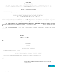 Document preview: Form 74.38 Order to Consent or Object to a Proposed Appointment of an Estate Trustee With or Without a Will - Ontario, Canada