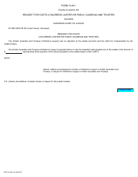 Document preview: Form 74.49.1 Request for Costs (Children's Lawyer or Public Guardian and Trustee) - Ontario, Canada