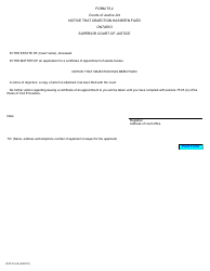 Document preview: Form 75.2 Notice That Objection Has Been Filed - Ontario, Canada
