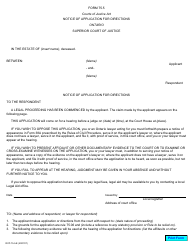 Document preview: Form 75.5 Notice of Application for Directions - Ontario, Canada