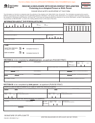 Document preview: Form VSA633 Rescind a Disclosure Veto or No-Contact Declaration Pertaining to an Adopted Person or Birth Parent - British Columbia, Canada