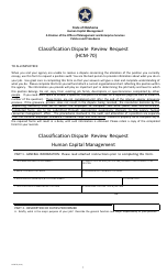 Document preview: Form HCM-70 Classification Dispute Review Request - Oklahoma