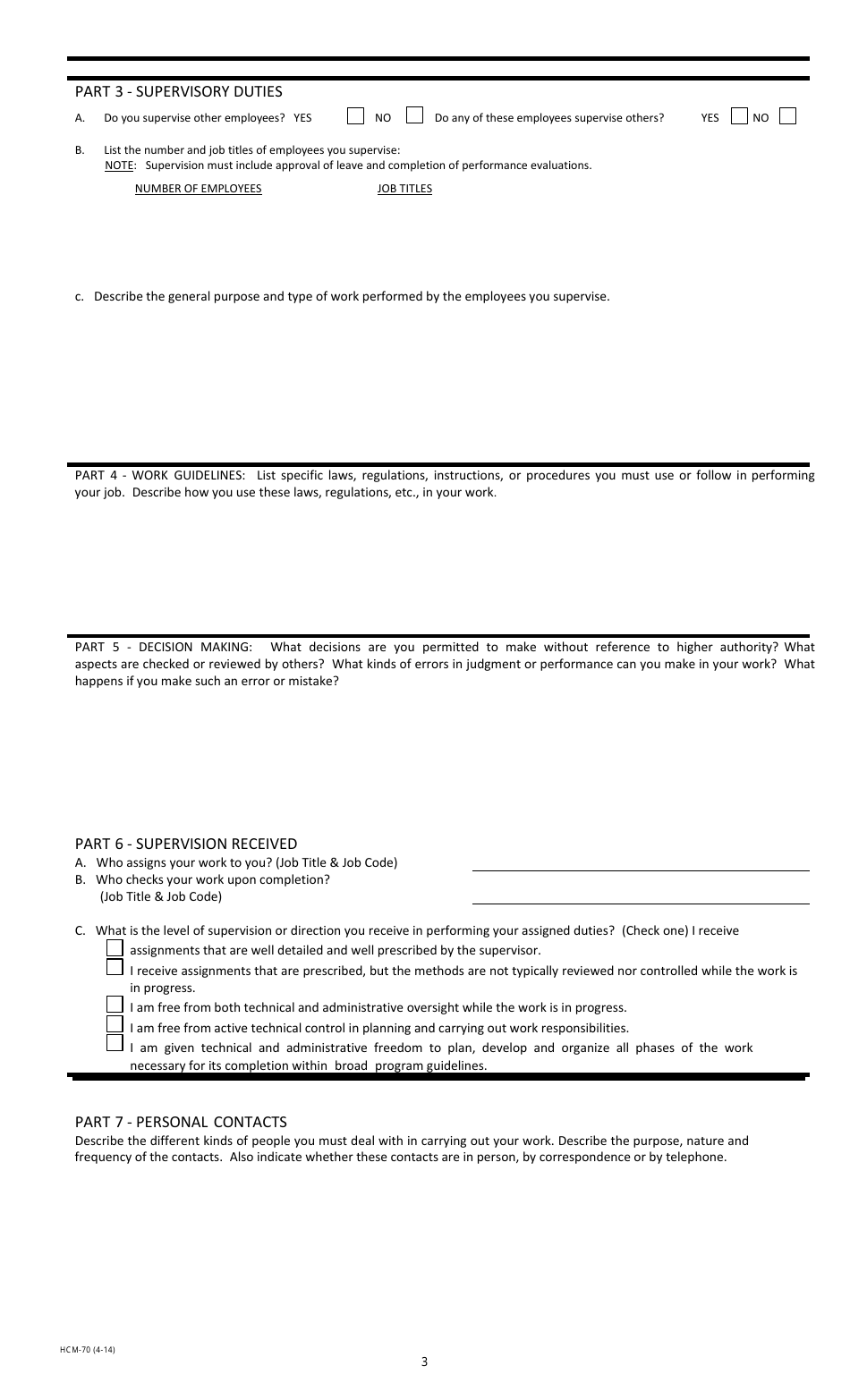 Form HCM-70 Classification Dispute Review Request - Oklahoma, Page 3