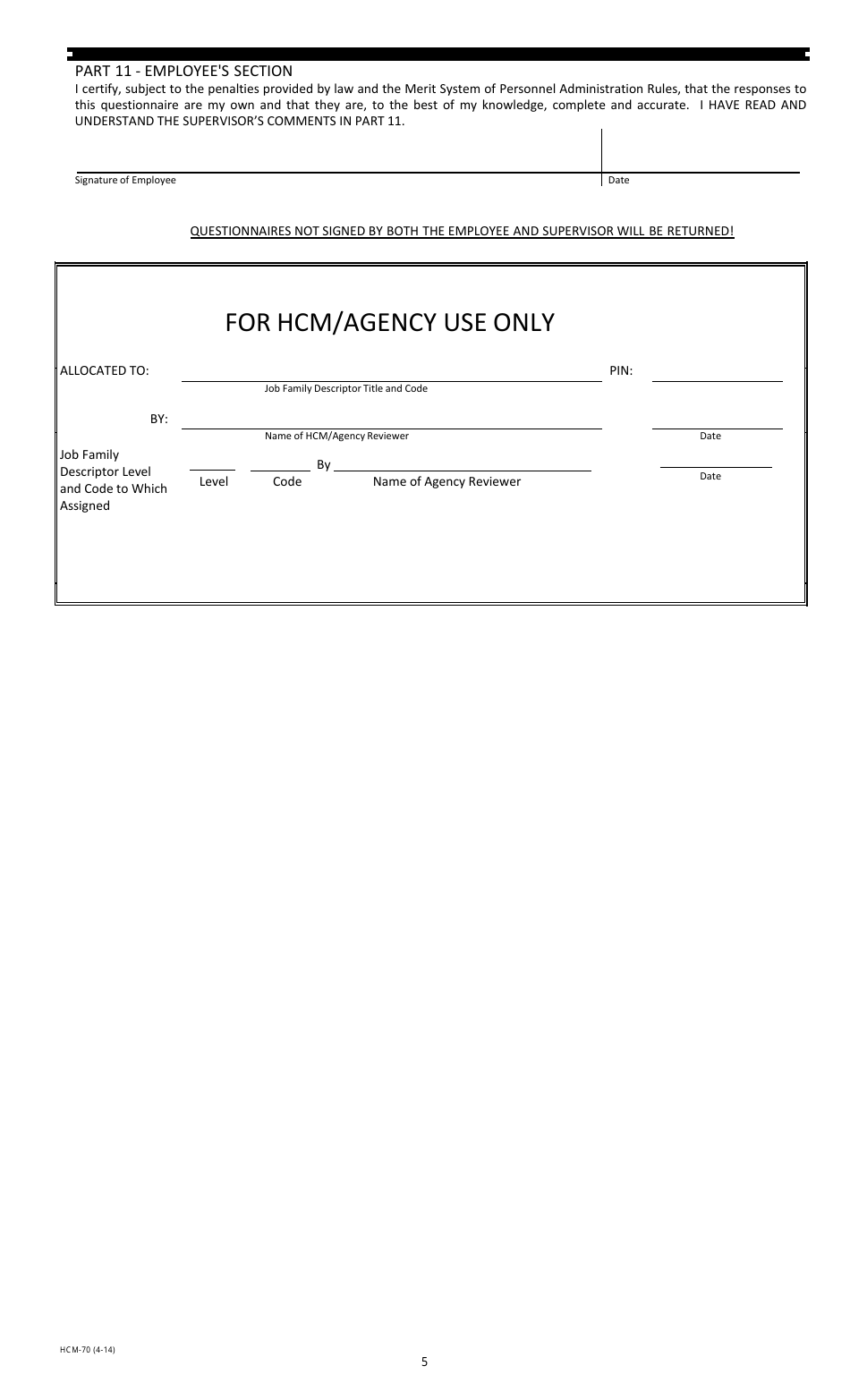 Form HCM-70 Classification Dispute Review Request - Oklahoma, Page 5