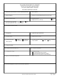 Document preview: RMD Form 1 Records Inventory Report - Oklahoma