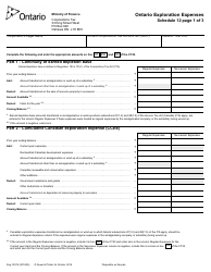 Form 1537A Schedule 12 Ontario Exploration Expenses - Ontario, Canada