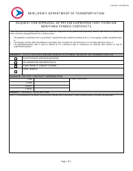 Form DF-16 Request for Approval of Patented/Proprietary Items on Non-fhwa Funded Contracts - New Jersey