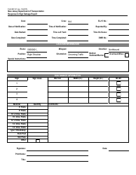 Form MT-81 &quot;Response to Sign Damage Report&quot; - New Jersey