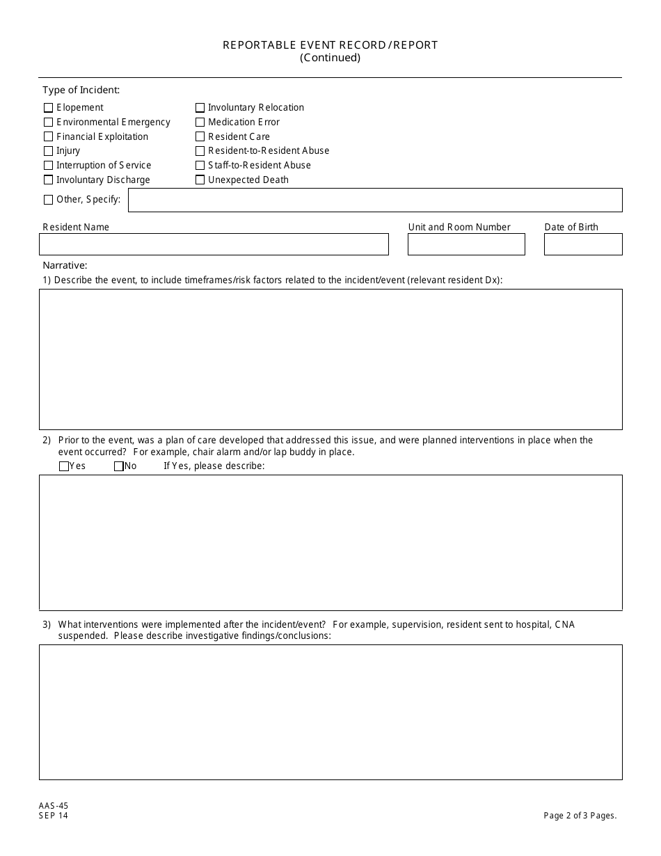 Form Aas 45 Fill Out Sign Online And Download Printable Pdf New Jersey Templateroller 9454