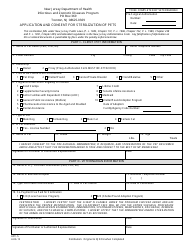 Document preview: Form APC-5 Application and Consent for Sterilization of Pets - New Jersey