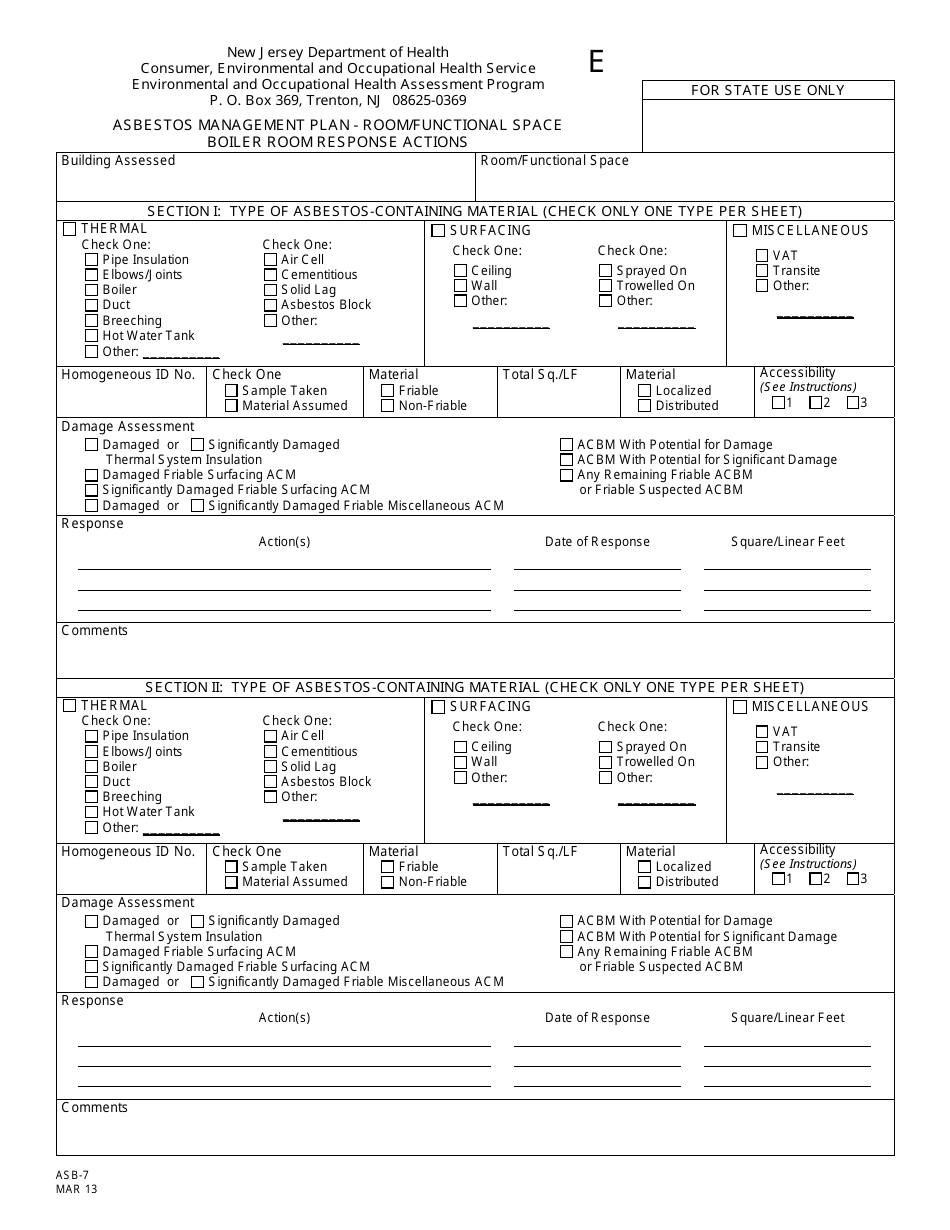 Form E (ASB-7) Download Printable PDF or Fill Online ...