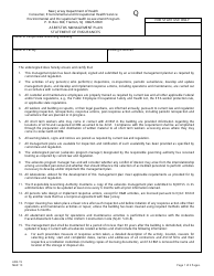 Form Q (ASB-19) Asbestos Management Plan Statement of Ensurances - New Jersey