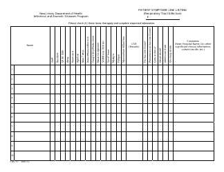 Form CDS-11 Download Printable PDF or Fill Online Patient Symptoms Line ...