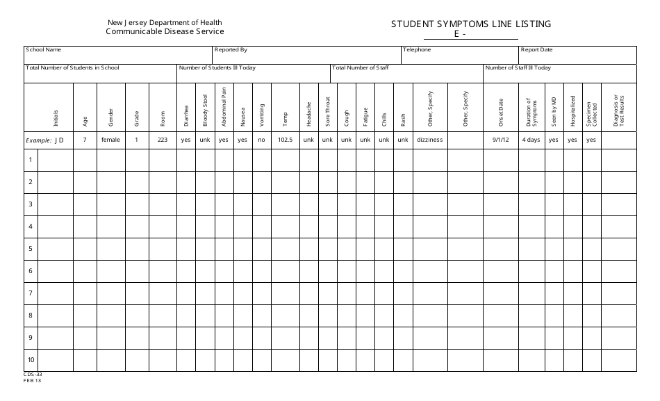 Form CDS-33 - Fill Out, Sign Online and Download Printable PDF, New ...