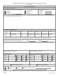 Form CDS-38 Outbreak Report for Child Care, School and Camp Settings - New Jersey, Page 2