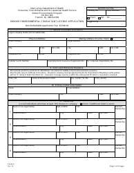 Document preview: Form CEHS-9 Indoor Environmental Consultant License Application - New Jersey