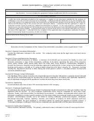 Form CEHS-9 Indoor Environmental Consultant License Application - New Jersey, Page 2