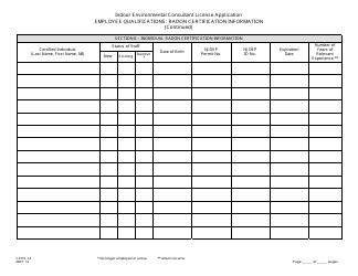 Form CEHS-14 Employee Qualifications: Radon Certification Information - New Jersey, Page 2