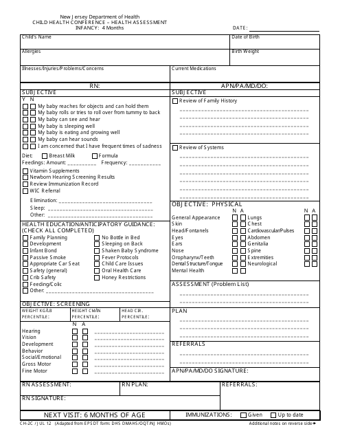 Form CH-2C  Printable Pdf