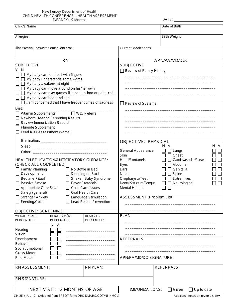 Form CH-2E - Fill Out, Sign Online and Download Printable PDF, New ...