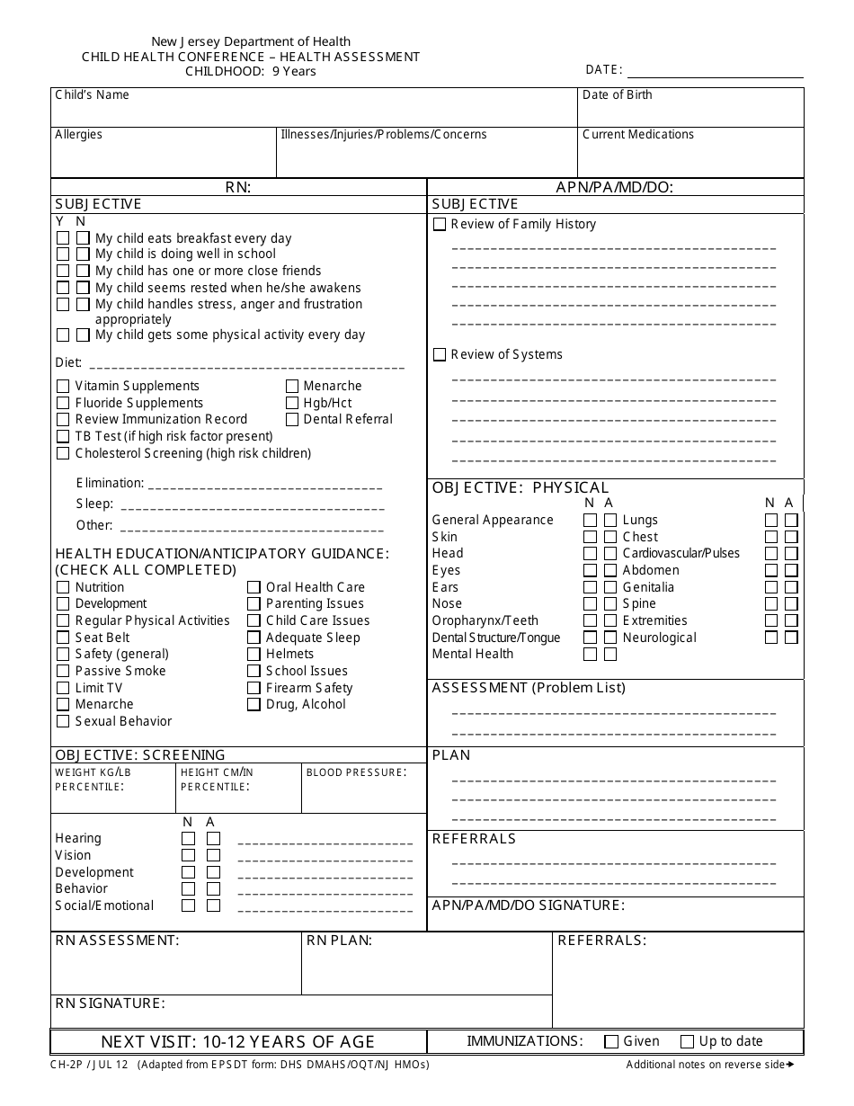 Form CH-2P - Fill Out, Sign Online and Download Printable PDF, New ...