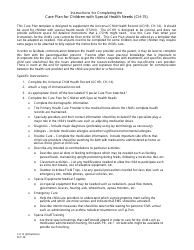 Form CH-15 Care Plan for Children With Special Health Needs - New Jersey, Page 3