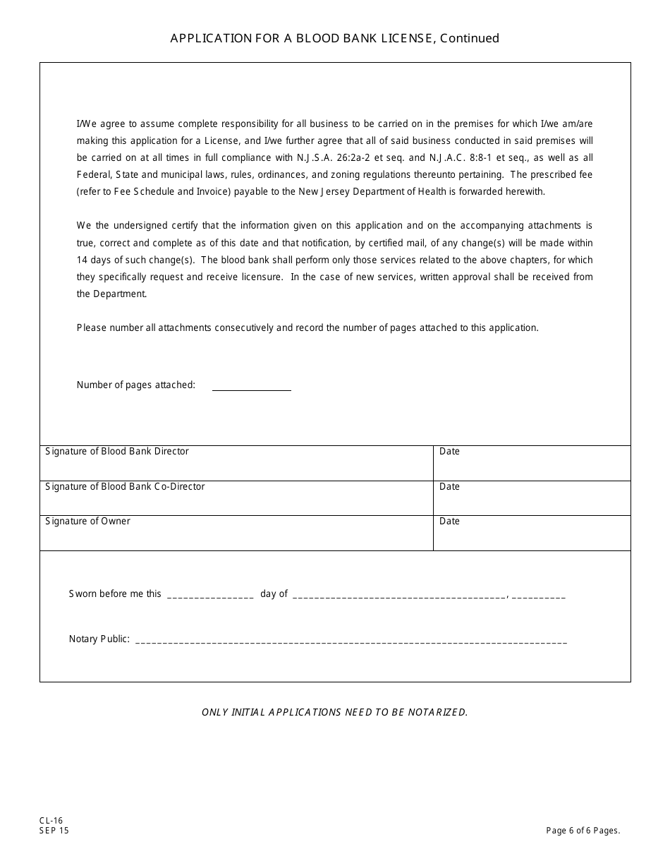 Form CL-16 - Fill Out, Sign Online and Download Printable PDF, New ...