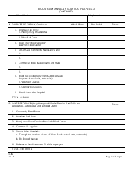 Form CL-8A Blood Bank Annual Statistics (Hospitals) - New Jersey, Page 2