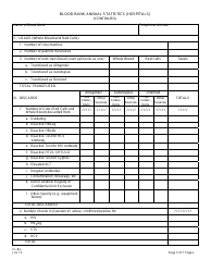 Form CL-8A Blood Bank Annual Statistics (Hospitals) - New Jersey, Page 3
