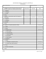 Form CL-8A Blood Bank Annual Statistics (Hospitals) - New Jersey, Page 4