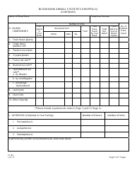 Form CL-8A Blood Bank Annual Statistics (Hospitals) - New Jersey, Page 5