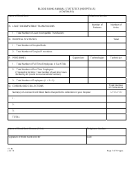 Form CL-8A Blood Bank Annual Statistics (Hospitals) - New Jersey, Page 7