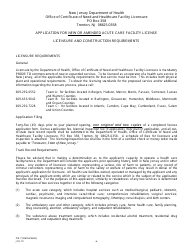 Form CN-7 Application for New or Amended Acute Care Facility License - New Jersey
